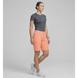 NWT ADIDAS Orange Classic Athletic Bermuda 10.5”Shorts Women’s Size 12 NEW $65